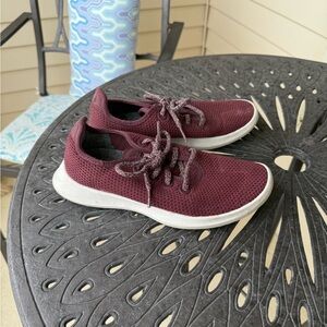 Allbirds Tree Runners Burgundy Knit Sneakers